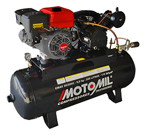 Compressor De Ar A Gasolina 20 Pés 9,0hp 200 Litros