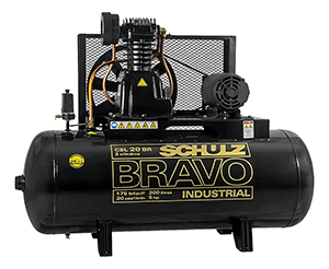 Compressor de ar elétrico Schulz Bravo CSL 20 BR/200 200L 5hp
