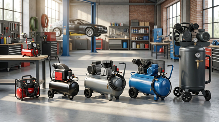 Comparativo entre diferentes tipos de compressor de ar