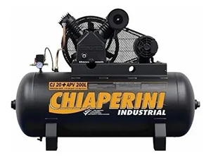 Compressor de Ar Chiaperini 5HP 200L 220V Monofásico 175psi