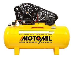 Compressor de Ar Motomil Air Power 200L 5HP 2 Pistões Trifásico